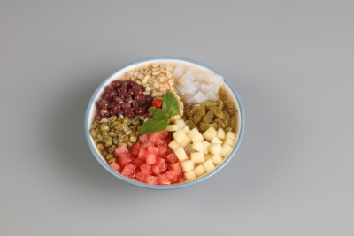 红豆绿豆冰粉