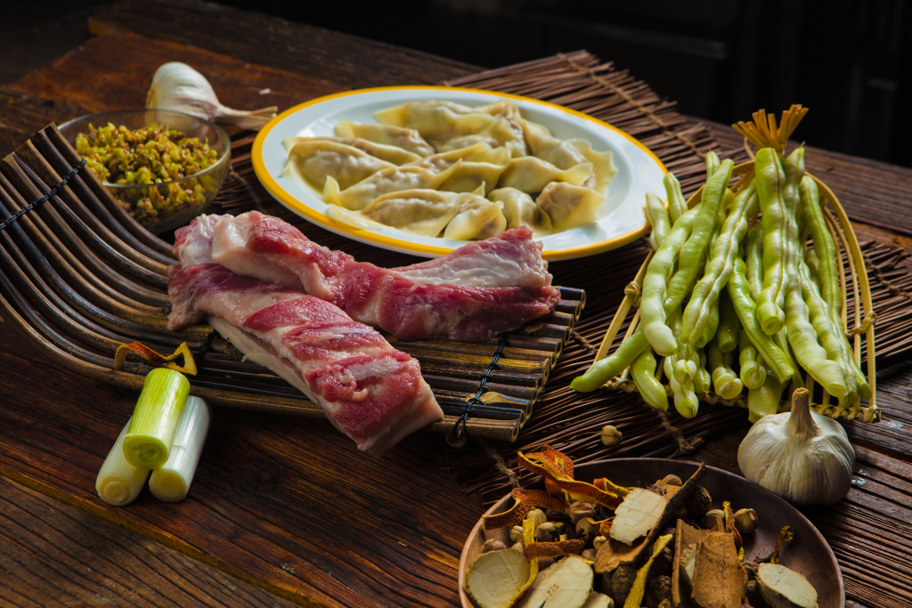 经典芸豆肉水饺版权图片下载