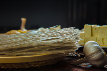 粉条豆腐大蒜食材