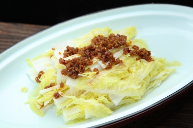 肉沫酱汁小白菜