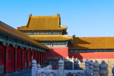 古代古风建筑房梁房柱横图