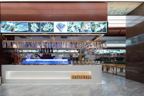 海鲜大酒店点餐区实拍图