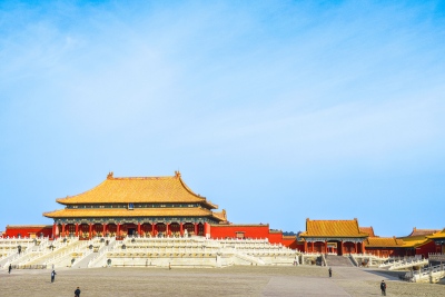 古代古风建筑全景横图