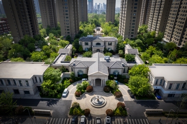豪华建筑别墅区俯拍图