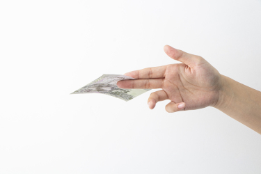 手持纪念钞纸币金融类高清图