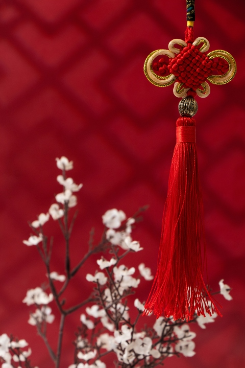 中国结高档流苏梅花高清图版权图片下载