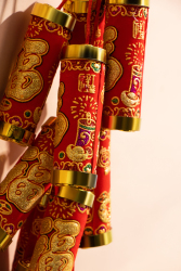 彩色福字烟花爆竹细节图