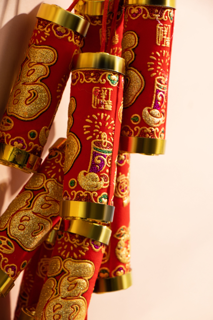 彩色福字烟花爆竹细节图