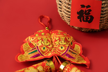 春节虎头鞭炮挂饰高清图