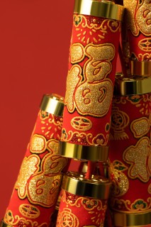 喜迎兔年春节爆竹实拍图