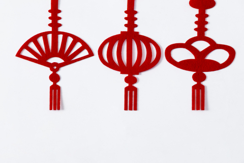 中国红色剪纸艺术高清图