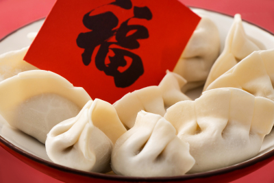 水饺儿中国传统美食近景实拍图