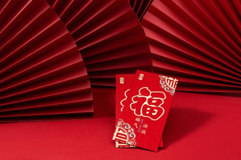 对称中国风福气红包高清图