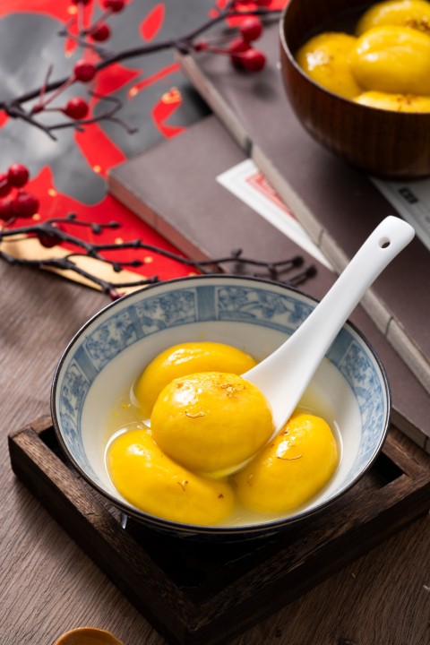 桂花香甜糯米花生大汤圆高清图版权图片下载