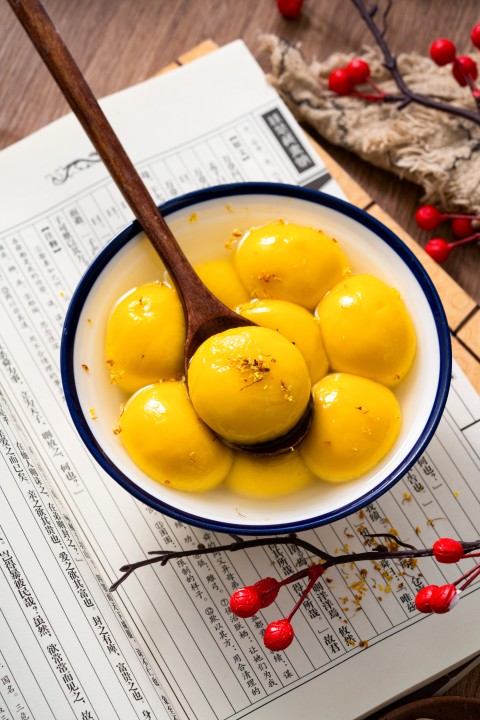 元宵节美食大黄米汤圆高清图版权图片下载