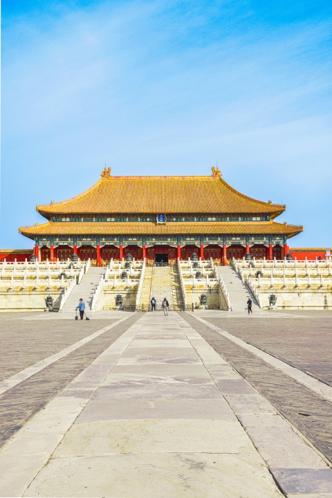 古代古风建筑太和殿全图竖图版权图片下载