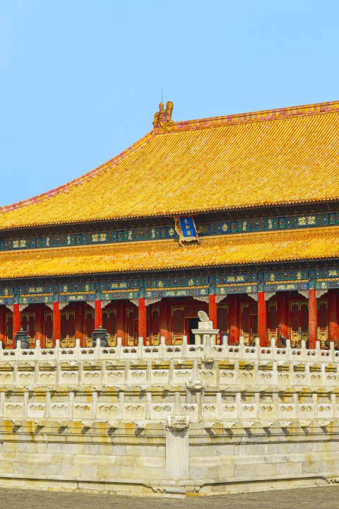 古代古风建筑太和殿部分高清竖图版权图片下载