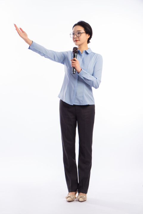 会议上演讲的衬衣女性高清图版权图片下载