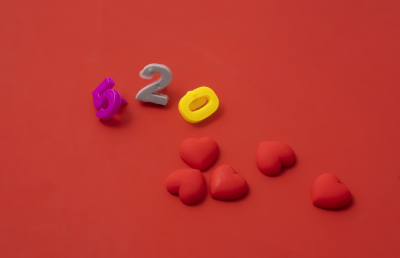 红色爱心数字摆件520情人节图片