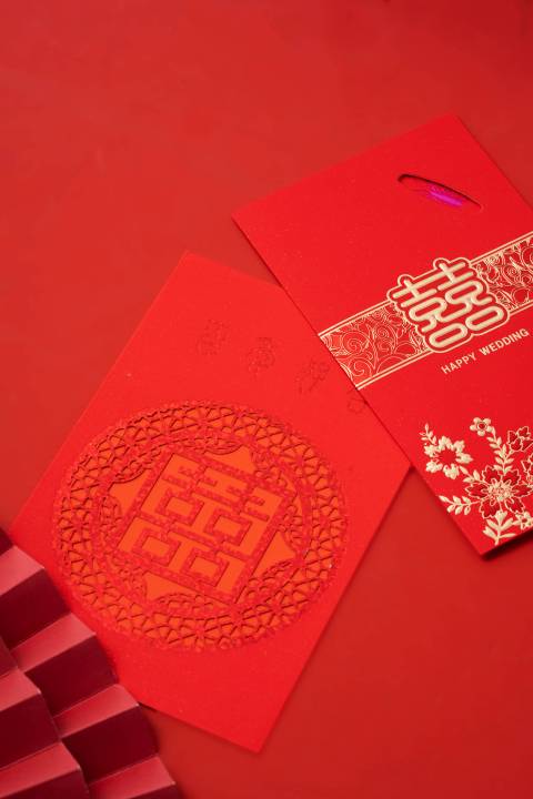 红色囍字精致结婚专用红包高清图版权图片下载
