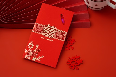 结婚典礼新婚红双喜红包高清图