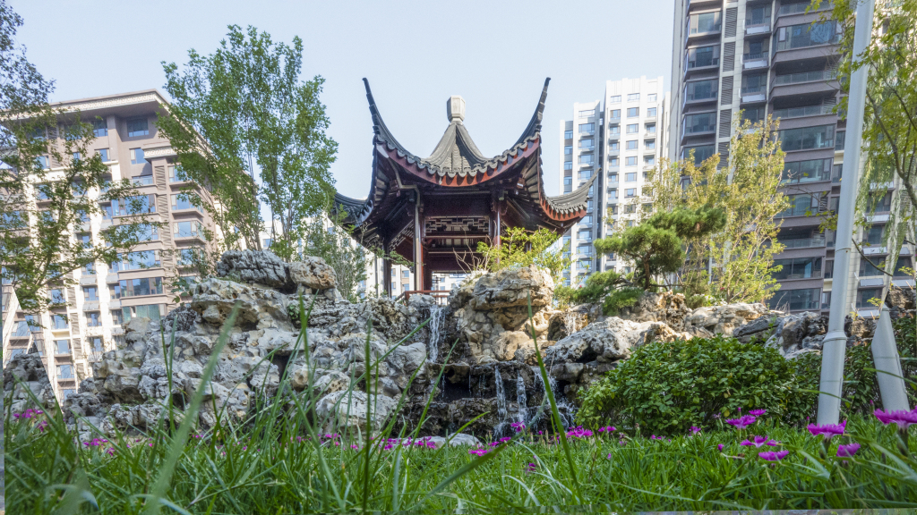 苏州园林设计别墅区高清图版权图片下载