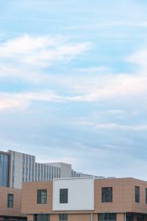城市楼顶的风景实拍图