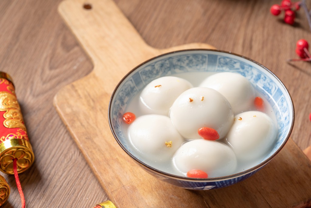 春节美味汤圆俯拍高清图版权图片下载