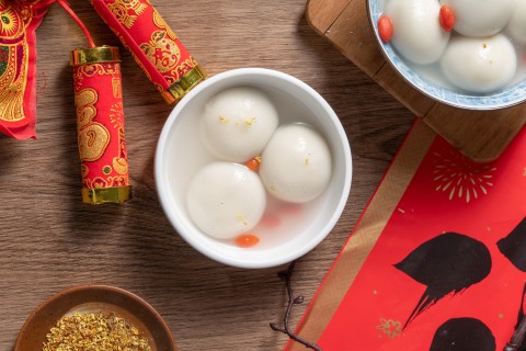 美味的南方肉馅汤圆实拍图