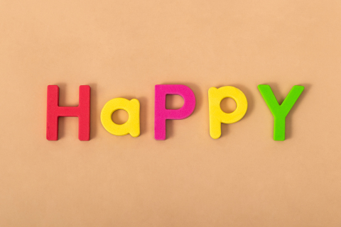 happy英语字母拼接图