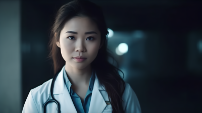 专业的亚洲女医生微笑照片