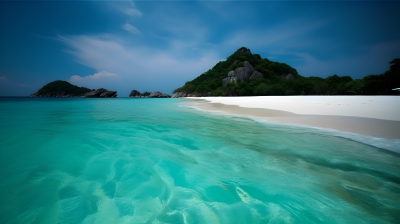缤纷海滩沙滩摄影高清图
