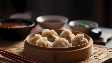 皮薄馅大的肉包子高清图