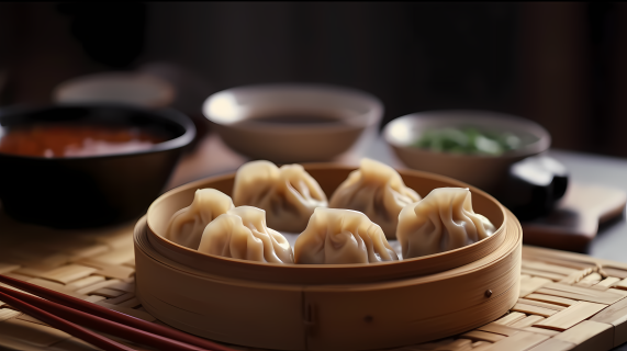 皮薄馅大的肉包子高清图