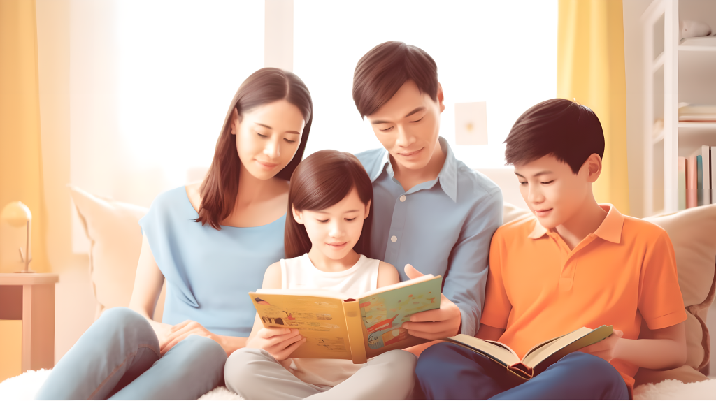 亲子共读之轻松愉快版权图片下载