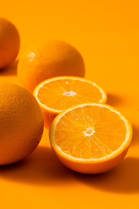 新鲜大果当季超甜橙子对半切实拍图版权图片下载