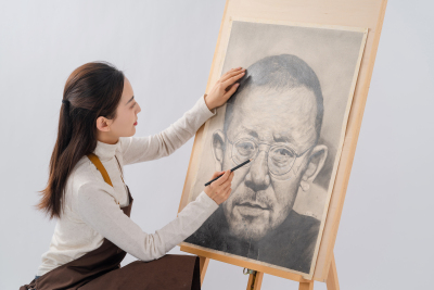 人物素描写真高清图