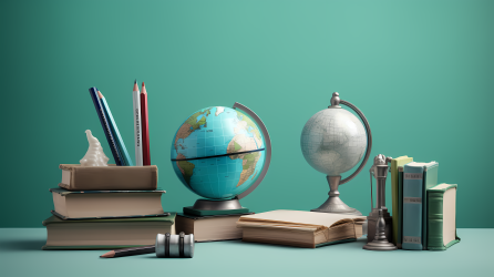 地理教学用具地球仪摄影图