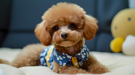 贵族犬黄白礼服摄影图