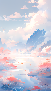 抽象山水风景摄影图