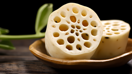 清新干净的莲藕美食摄影图