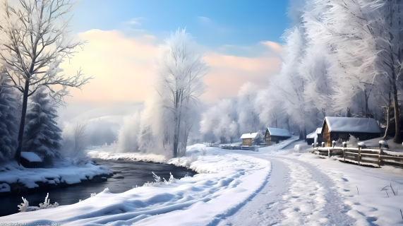 雪天摄影图