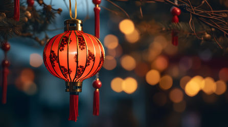 节日红灯笼摄影图片