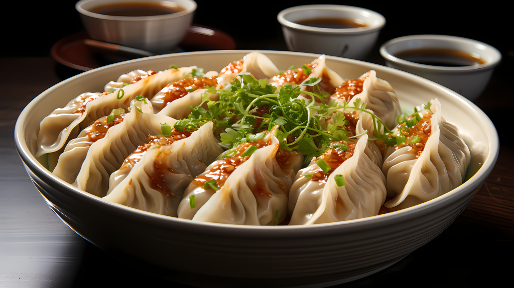  鸡肉水饺摄影版权图片下载