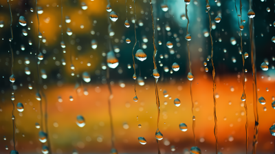 浓郁暗绿中的雨滴与树摄影图