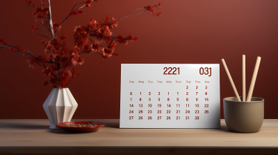 2021年2月日历DIY摄影图片