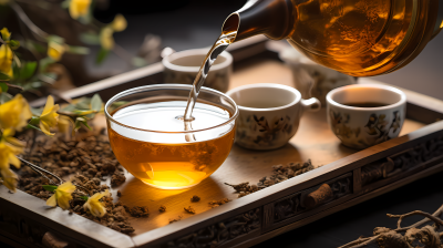 茶水的优雅摄影图