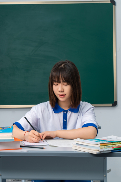 奋笔疾书的学生高清图