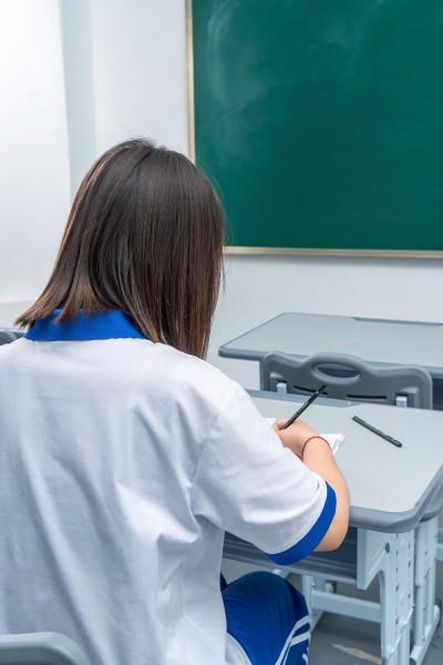 女高中生认真学习高清图