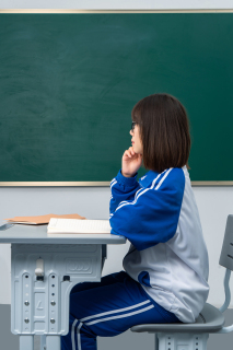 专注于学业的学生形象高清图